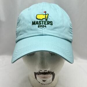 MASTERS 2024 Blue Golf Hat cap Logo Classic Fit Augusta Strapback Ahead